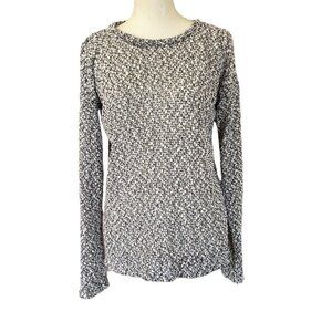 Aeropostale women's black and white long sleeve soft sweater size medium stretch